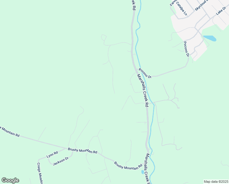 map of restaurants, bars, coffee shops, grocery stores, and more near 176 Robin Lane in East Stroudsburg