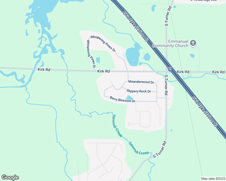map of restaurants, bars, coffee shops, grocery stores, and more near 3441 Meanderwood Drive in Canfield
