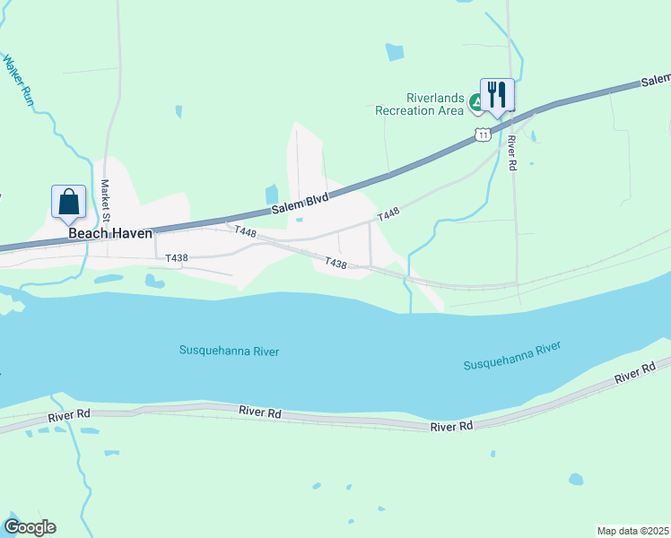 map of restaurants, bars, coffee shops, grocery stores, and more near 90 Main Street in Berwick