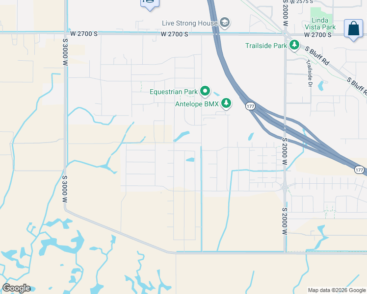 map of restaurants, bars, coffee shops, grocery stores, and more near 2700 South 2400 West in Syracuse