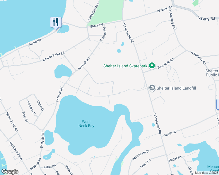 map of restaurants, bars, coffee shops, grocery stores, and more near 6 Valley Road in Sag Harbor