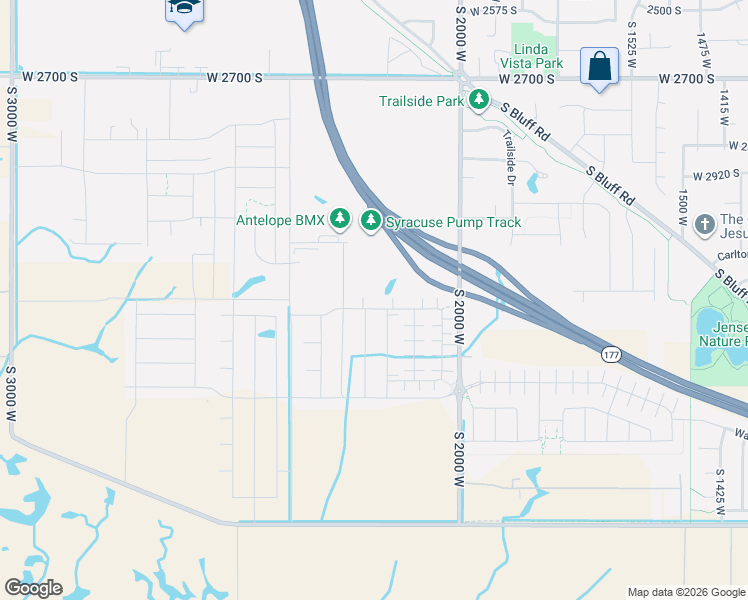 map of restaurants, bars, coffee shops, grocery stores, and more near 2194 West Lydia Lane in Syracuse