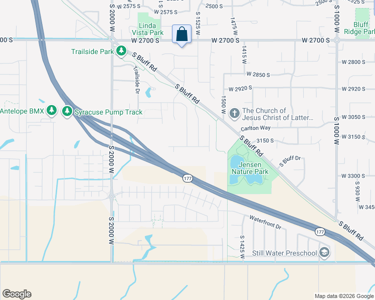 map of restaurants, bars, coffee shops, grocery stores, and more near West Parkview Drive in Syracuse