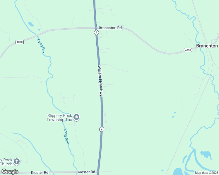map of restaurants, bars, coffee shops, grocery stores, and more near 3611 William Flynn Highway in Slippery Rock