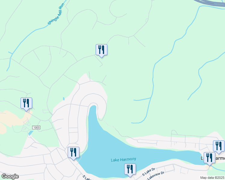 map of restaurants, bars, coffee shops, grocery stores, and more near Linden Drive in Carbon County