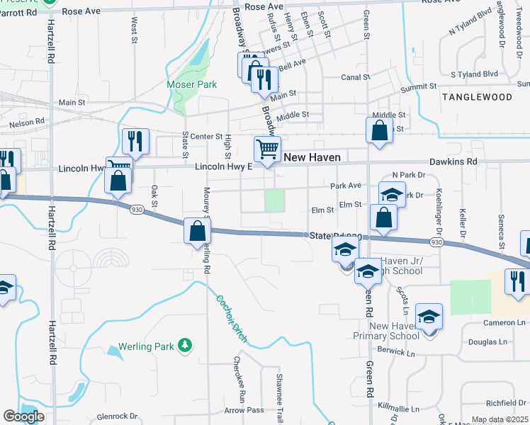 map of restaurants, bars, coffee shops, grocery stores, and more near 900 Prospect Avenue in New Haven