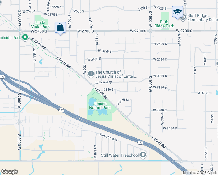 map of restaurants, bars, coffee shops, grocery stores, and more near 1324 3150 South in Syracuse