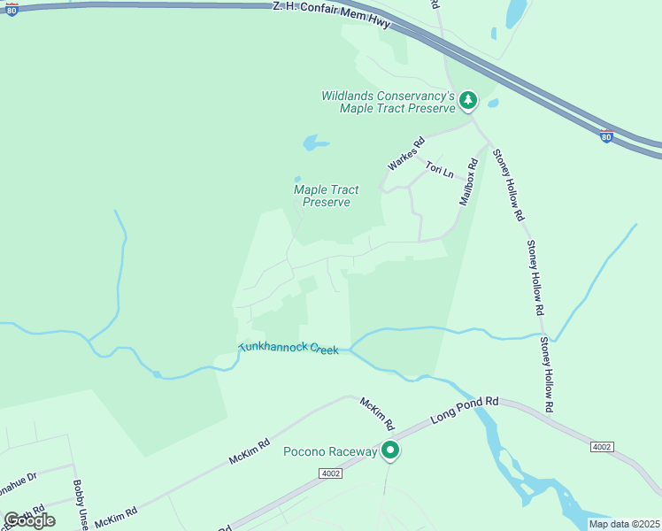 map of restaurants, bars, coffee shops, grocery stores, and more near 105 McKellin Place in Monroe County