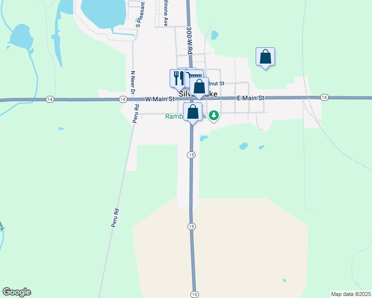map of restaurants, bars, coffee shops, grocery stores, and more near 304 South Jefferson Street in Silver Lake
