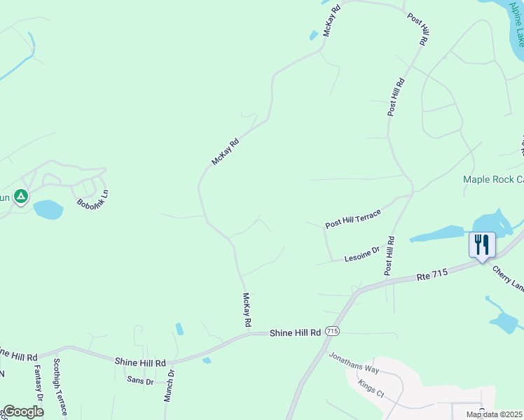 map of restaurants, bars, coffee shops, grocery stores, and more near 119 Castaldo Lane in Henryville
