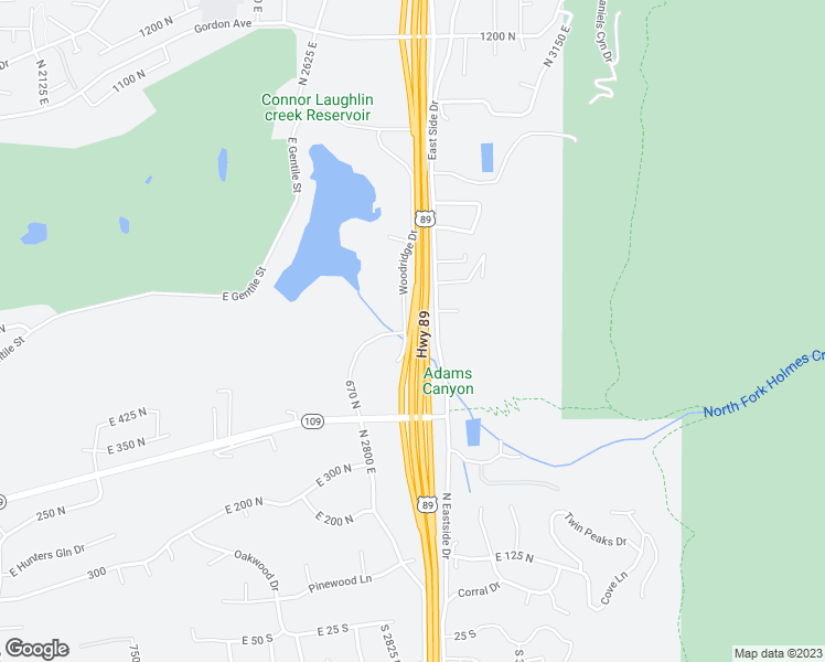 map of restaurants, bars, coffee shops, grocery stores, and more near 674 Woodridge Drive in Layton