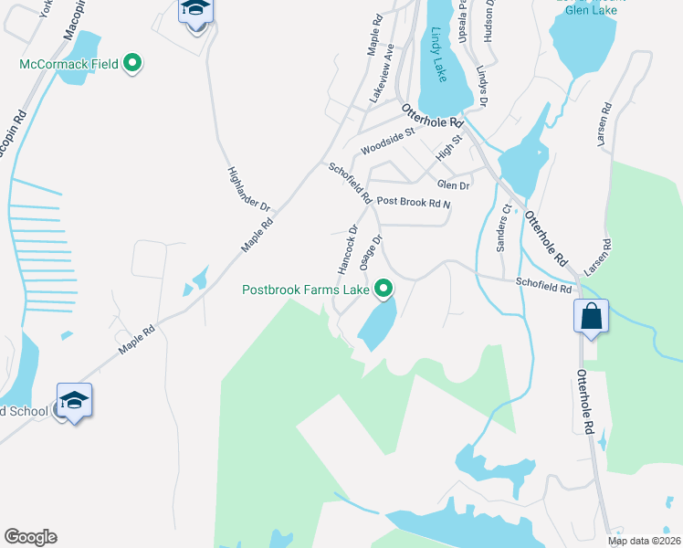 map of restaurants, bars, coffee shops, grocery stores, and more near 43 Hancock Drive in West Milford