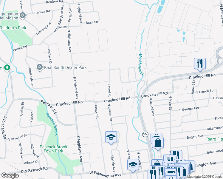 map of restaurants, bars, coffee shops, grocery stores, and more near 5 Nicole Place in Pearl River