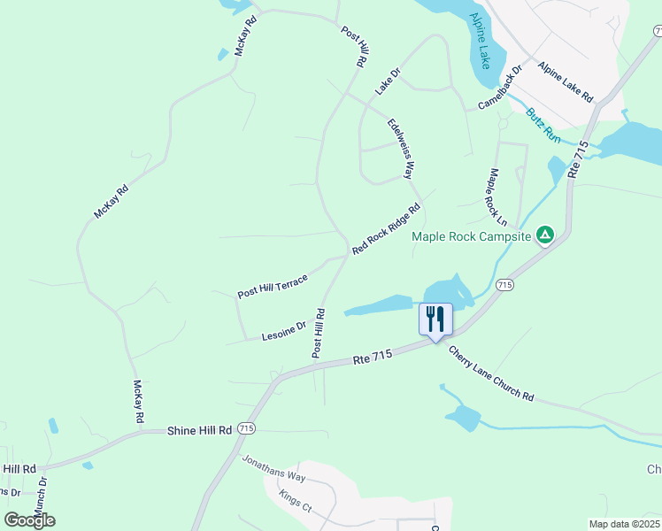 map of restaurants, bars, coffee shops, grocery stores, and more near 3109 Post Hill Terrace in Henryville