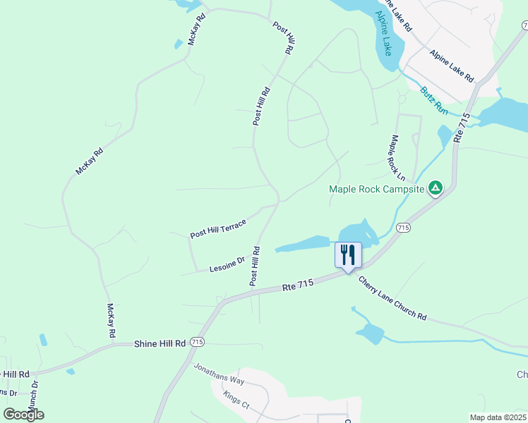 map of restaurants, bars, coffee shops, grocery stores, and more near 3109 Post Hill Terrace in Henryville