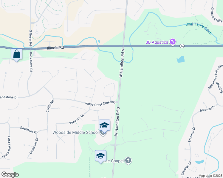 map of restaurants, bars, coffee shops, grocery stores, and more near 1716 Patriot Drive in Fort Wayne