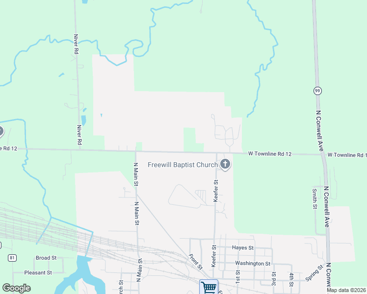 map of restaurants, bars, coffee shops, grocery stores, and more near 280 B and O Pike in Willard