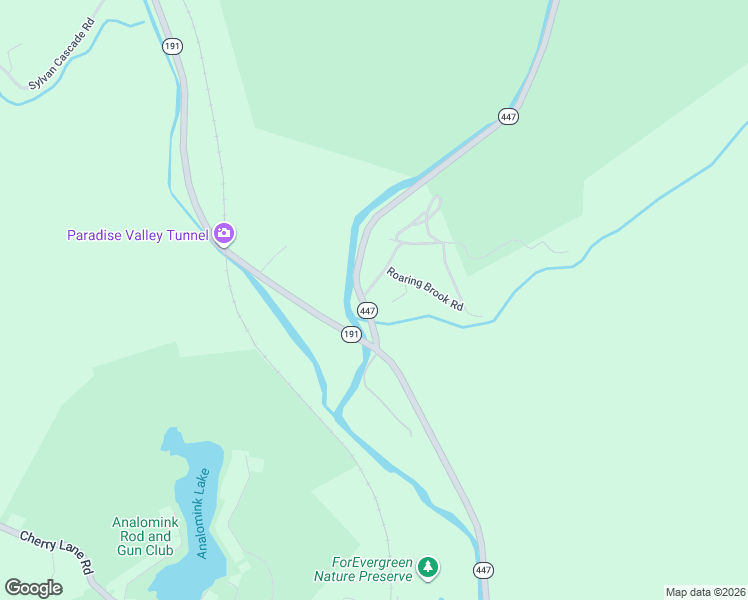 map of restaurants, bars, coffee shops, grocery stores, and more near 210 Spring Brook Road in East Stroudsburg