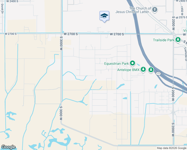 map of restaurants, bars, coffee shops, grocery stores, and more near 3056 South 2725 West in Syracuse