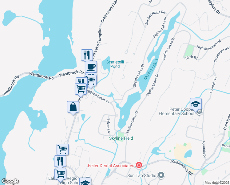 map of restaurants, bars, coffee shops, grocery stores, and more near 13 Mountain Glen Road in Ringwood