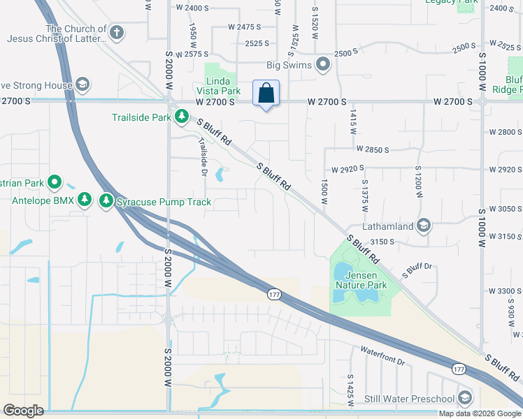 map of restaurants, bars, coffee shops, grocery stores, and more near 1811 2975 South in Syracuse