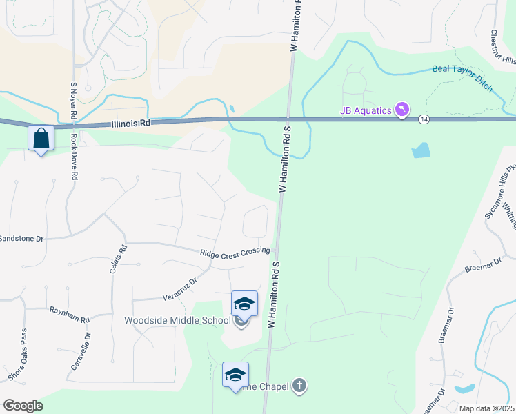 map of restaurants, bars, coffee shops, grocery stores, and more near 1622 Freedom Drive in Fort Wayne