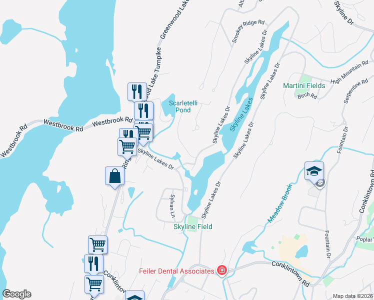 map of restaurants, bars, coffee shops, grocery stores, and more near 13 Mountain Glen Road in Ringwood