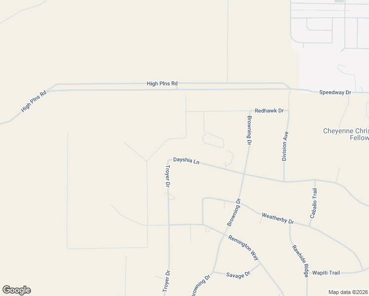 map of restaurants, bars, coffee shops, grocery stores, and more near 1382 Dayshia Ln in Cheyenne