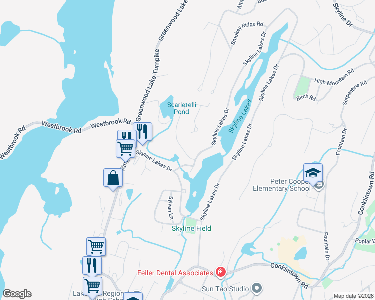 map of restaurants, bars, coffee shops, grocery stores, and more near 13 Mountain Glen Road in Ringwood