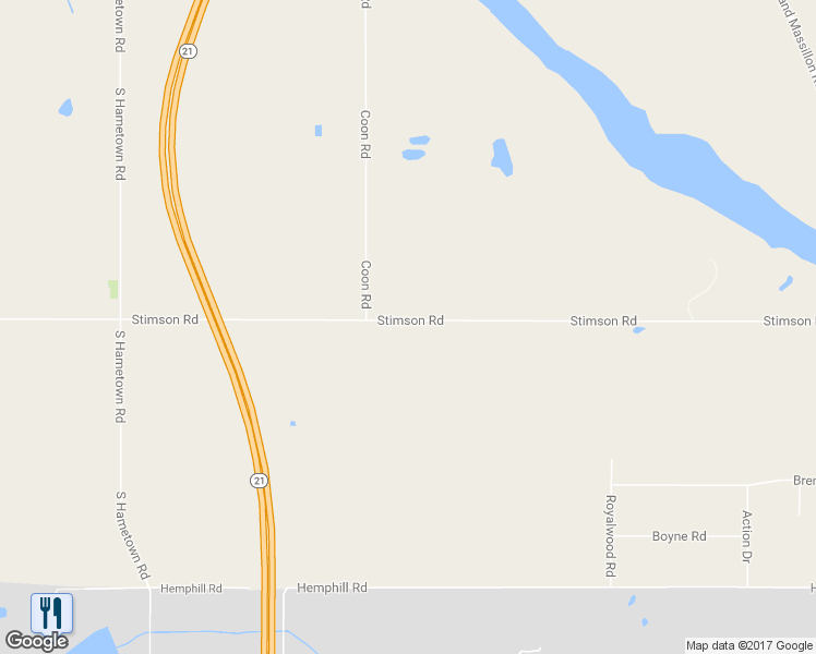 map of restaurants, bars, coffee shops, grocery stores, and more near 3672 Stimson Road in Norton