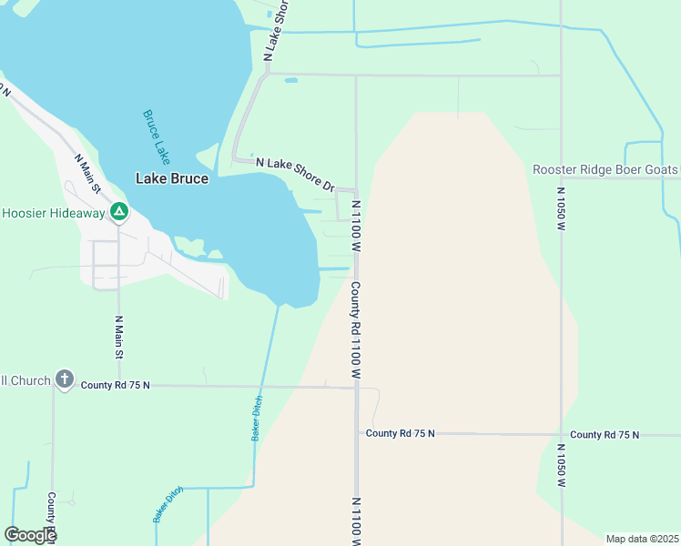 map of restaurants, bars, coffee shops, grocery stores, and more near 11000-11098 West Silver Maple Drive in Kewanna