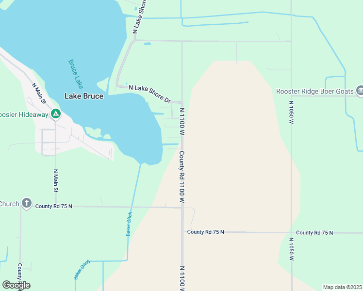 map of restaurants, bars, coffee shops, grocery stores, and more near 11000 West Silver Maple Drive in Kewanna