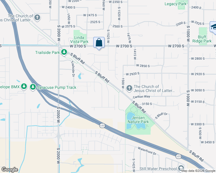 map of restaurants, bars, coffee shops, grocery stores, and more near 3009 South Edgewater Lane in Syracuse