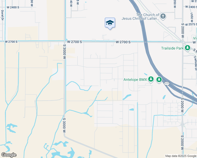 map of restaurants, bars, coffee shops, grocery stores, and more near 3006 South 2725 West in Syracuse