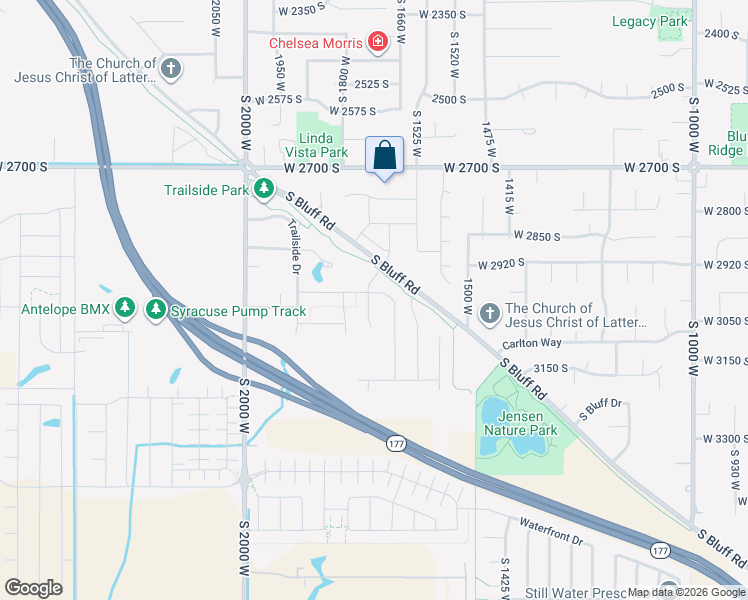 map of restaurants, bars, coffee shops, grocery stores, and more near 1811 2975 South in Syracuse