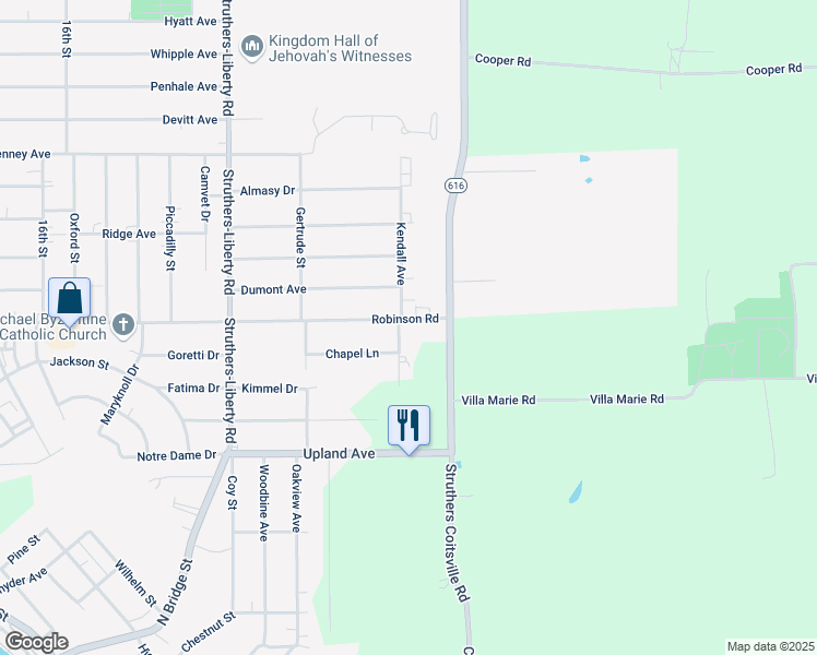 map of restaurants, bars, coffee shops, grocery stores, and more near 156 Kendall Avenue in Campbell