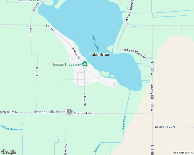 map of restaurants, bars, coffee shops, grocery stores, and more near 11778 West South Park Road in Kewanna