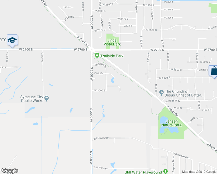 map of restaurants, bars, coffee shops, grocery stores, and more near 1811 2975 South in Syracuse