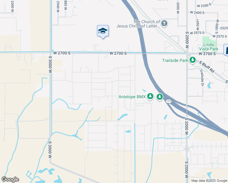 map of restaurants, bars, coffee shops, grocery stores, and more near 2975 South 2550 West Street in Syracuse