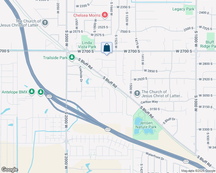 map of restaurants, bars, coffee shops, grocery stores, and more near 1664 2975 South in Syracuse