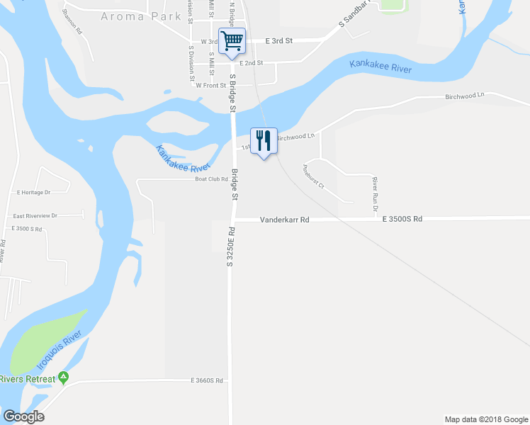 map of restaurants, bars, coffee shops, grocery stores, and more near 203 Vanderkarr Road in Saint Anne