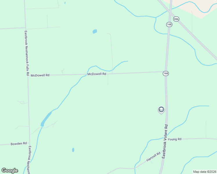 map of restaurants, bars, coffee shops, grocery stores, and more near 718 McDowell Road in Volant
