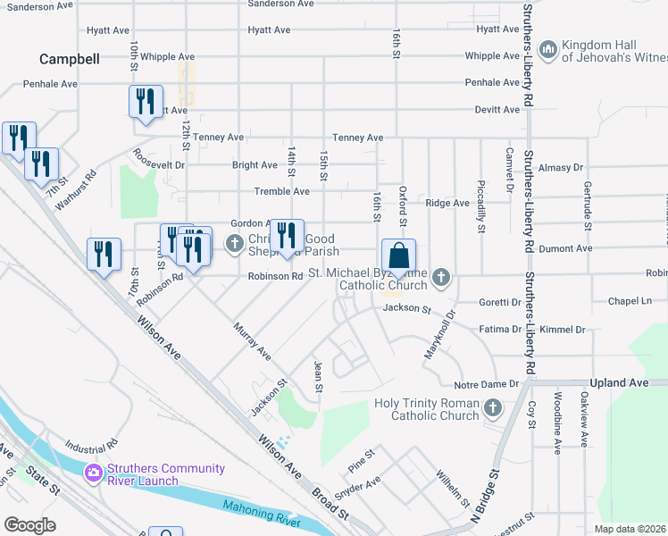 map of restaurants, bars, coffee shops, grocery stores, and more near 307 Reed Avenue in Campbell
