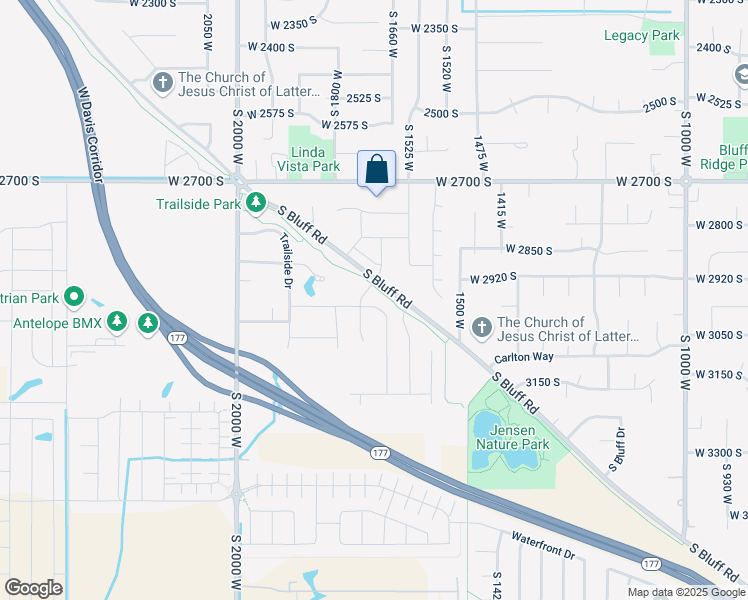 map of restaurants, bars, coffee shops, grocery stores, and more near 1694 2975 South in Syracuse