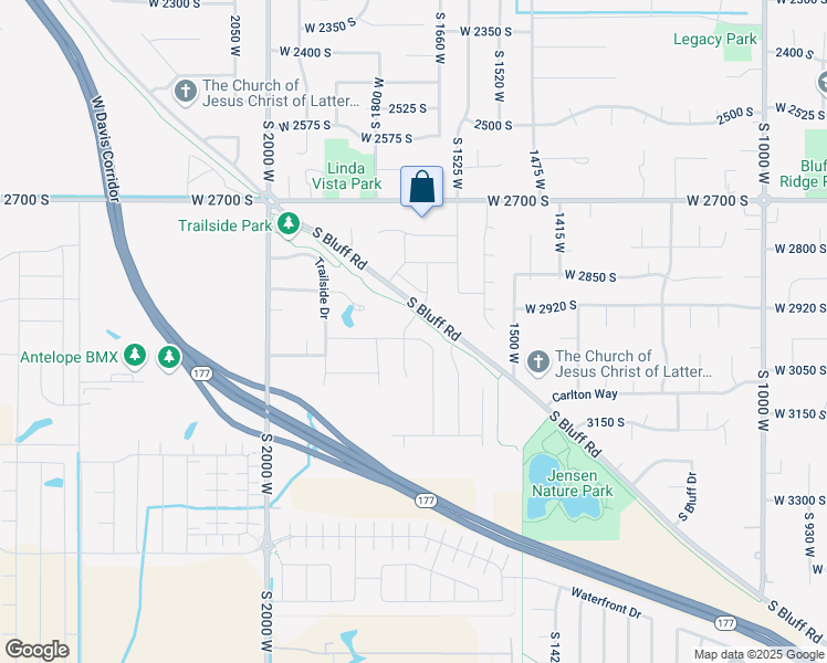 map of restaurants, bars, coffee shops, grocery stores, and more near 1694 2975 South in Syracuse