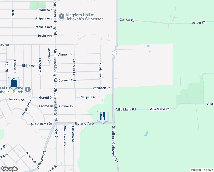 map of restaurants, bars, coffee shops, grocery stores, and more near 698 Robinson Road in Campbell