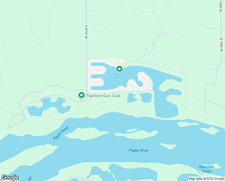 map of restaurants, bars, coffee shops, grocery stores, and more near 8318 Kauai Drive in Papillion