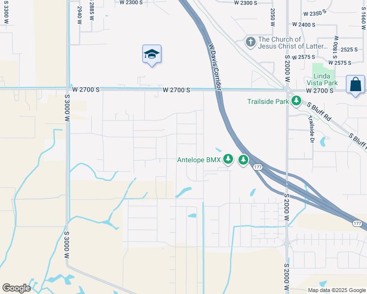 map of restaurants, bars, coffee shops, grocery stores, and more near 2475 2940 South in Syracuse