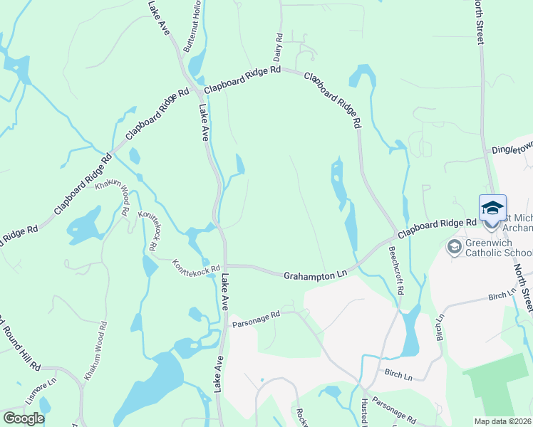 map of restaurants, bars, coffee shops, grocery stores, and more near 12 Wooddale Road in Greenwich