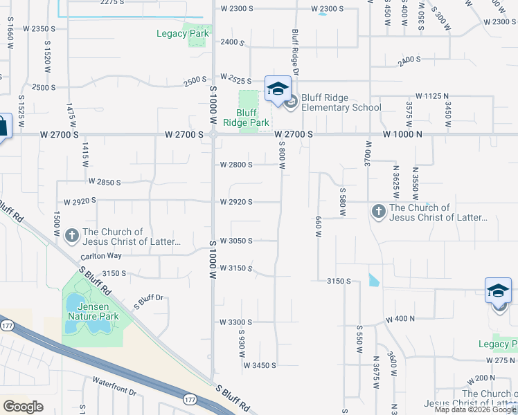 map of restaurants, bars, coffee shops, grocery stores, and more near 867 West 2920 South in Syracuse